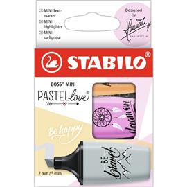 STABILO BOSS MINI Pastellove 3 db/csomag vegyes színű szövegkiemelő STABILO_07/03-59 small
