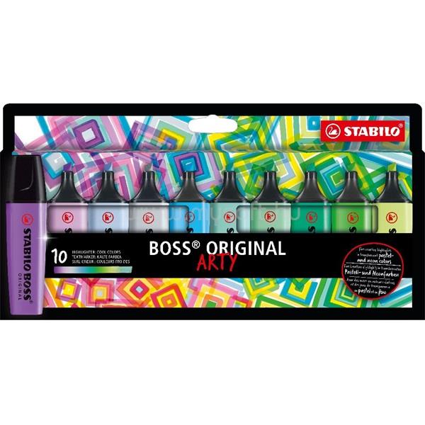 STABILO BOSS ORIGINAL ARTY hideg színek 10 db/csomag szövegkielemő készlet