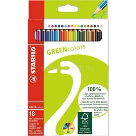 STABILO Greencolors 18db-os vegyes színű színes ceruza STABILO_6019/2-18 small