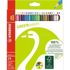 STABILO Greencolors 24db-os vegyes színű színes ceruza STABILO_6019/2-24 small