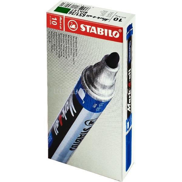 STABILO Mark-4-All 10db/csomag zöld gömb hegyű alkoholos marker