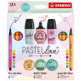 STABILO MINI Pastellove 18 db-os készlet STABILO_77/5-8-5 small