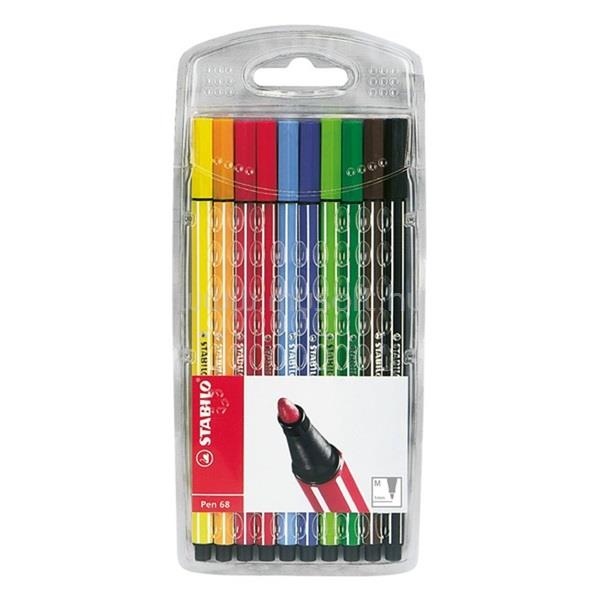 STABILO Pen 68 10db-os vegyes színű rostirón készlet