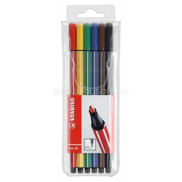 STABILO Pen 68 6db-os vegyes színű rostirón készlet