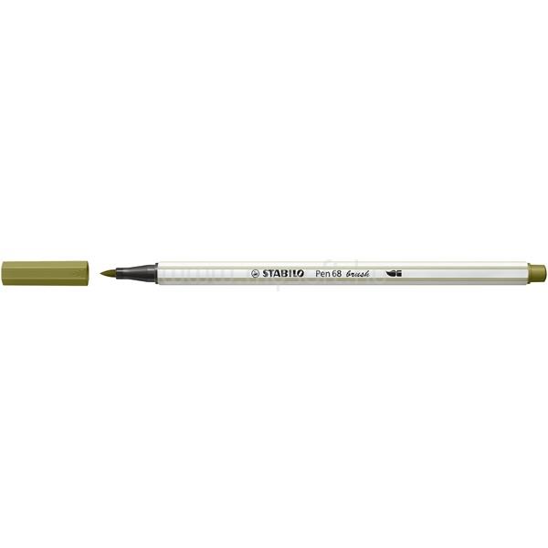 STABILO Pen 68 brush sárzöld ecsetfilc