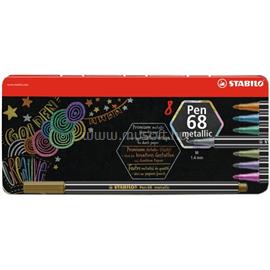 STABILO Pen 68 metallic fémdobozos 8db-os vegyes színű filctoll készlet STABILO_6808/8-32 small