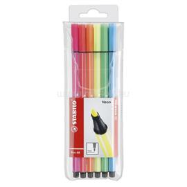 STABILO Pen 68 neon 6db-os vegyes színű filctoll készlet STABILO_6806-1 small