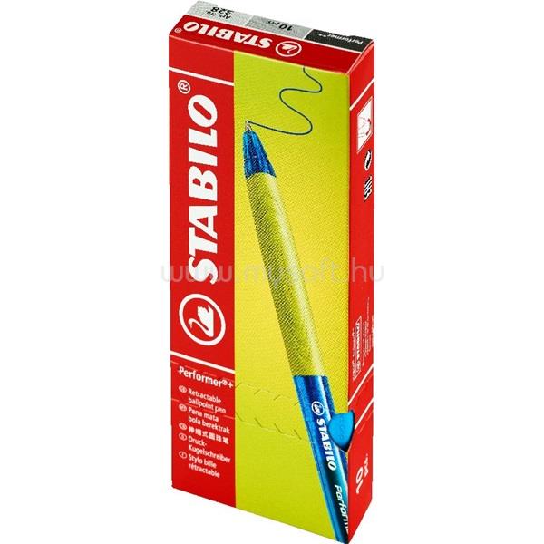 STABILO Performer+ 10db/csomag kék golyóstoll