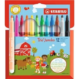 STABILO Trio Jumbo 12db-os vegyes színű filctoll készlet STABILO_380/12 small