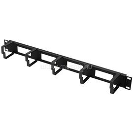 STALFLEX CO19-1U-TB-B 19" 1U hátsó lyukas gyűrűs fekete kábelrendező CO19-1U-TB-B small