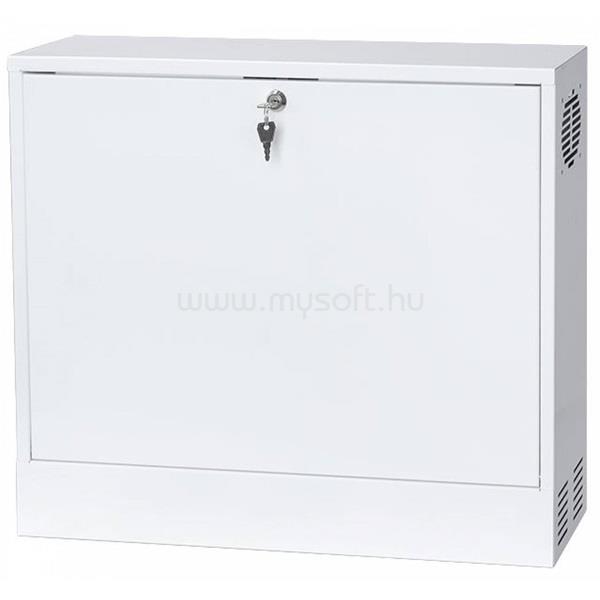 STALFLEX CR19-2U-130-W 19" 2U 130 mm mély fehér fém ajtós fém szekrény