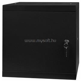 STALFLEX RC10-6U-300MB 10" 6U 300 mm mély lapraszerelt fekete fém ajtós fali rack szekrény RC10-6U-300MB small