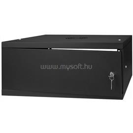 STALFLEX RC19-4U-350MB 19" 4U 350 mm mély lapra szerelt fekete fém ajtós fali rack szekrény RC19-4U-350MB small