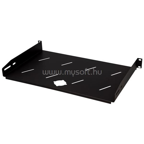 STALFLEX RSF19-1U-300B 19" 1U 300mm mély 2 ponton rögzíthető fekete fix tálca