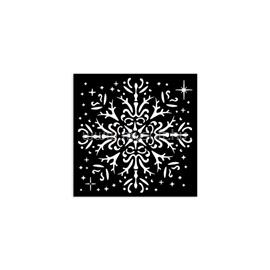 STAMPERIA The Owl s House snowflake 12X12 cm vastag stencil STAMPERIA_48439 small