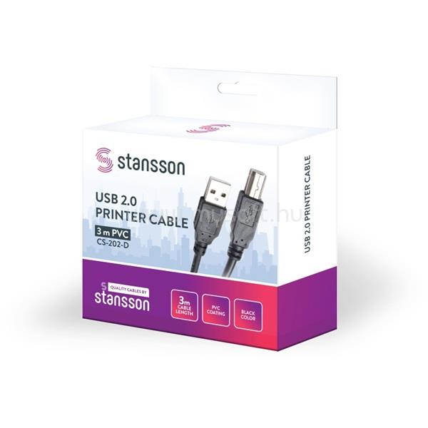 STANSSON USB 2.0 nyomtató kábel 3m