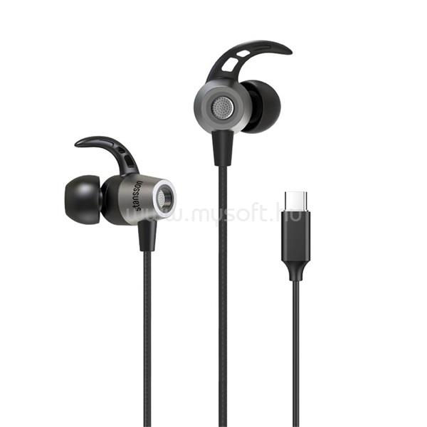 STANSSON HE-105-BL USB Type-C fekete fülhallgató