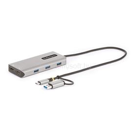 STARTECH USB-C Multiport Adapter w/Attached USB-C to USB-A Dongle, Dual HDMI (4K30Hz/1080p60Hz), 3x USB-A 5Gbps, Mini Travel Dock, Laptop Docking Station 167B-USBC-MULTIPORT small