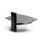 STARTECH Floating Wall-Mounted AV Shelf, Adjustable Height Shelf For Under TV, Organize A/V Equipment On Black Tempered Glass Shelf 1B-WALL-MOUNT-SHELF small