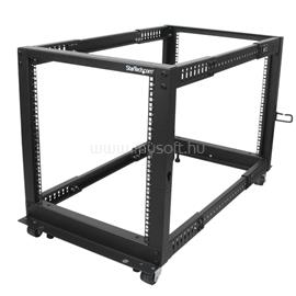 STARTECH 12U 4-Post Server Rack, 19in Open Frame Rack with 40in (101cm) Mounting Depth and 1200lb (544kg) Weight Capacity, Mobile or Floor Mount IT Rack 4POSTRACK12U small