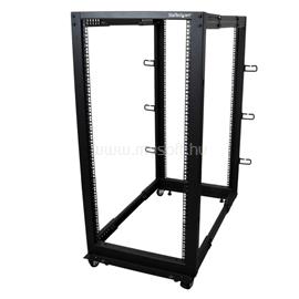 STARTECH 25U 4-Post Server Rack, 19in Open Frame Rack with 40in (101cm) Mounting Depth and 1200lb (544kg) Weight Capacity, Mobile or Floor Mount IT Rack 4POSTRACK25U small