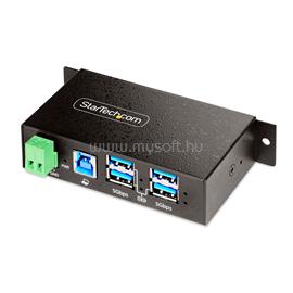 STARTECH 4-Port Managed USB Hub with 4x USB-A, Heavy Duty with Metal Industrial Housing, ESD & Surge Protection, Wall/Desk/Din-Rail Mountable, USB 3.0/3.1/3.2 Gen 1 5Gbps 5G4AINDRM-USB-A-HUB small