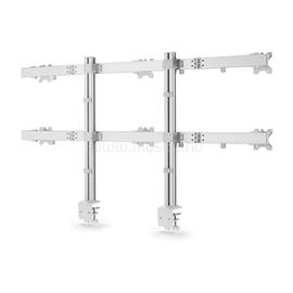 STARTECH Six-Monitor Desk Mount with Crossbar, Up To 32-inch Computer Screens, Max 17.6lb (8kg) each, Dual Column, C-clamp/Grommet, Height Adjustable 6-MONITOR-ARM-A small