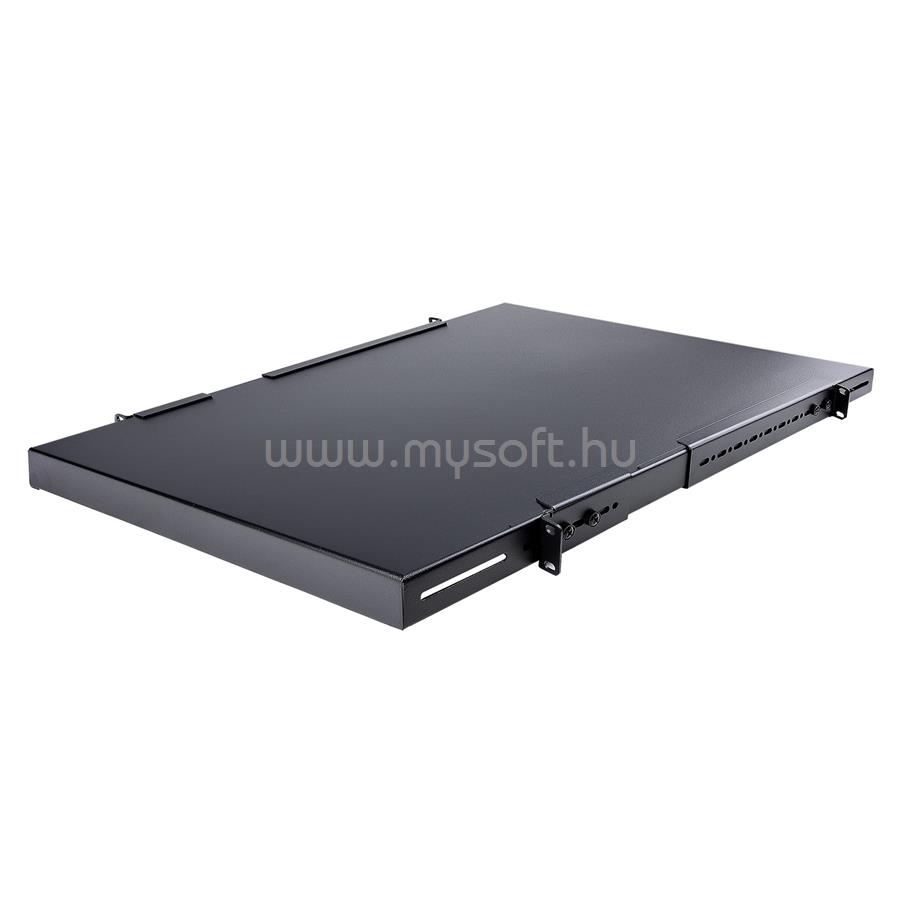 STARTECH 1U 4-Post Adjustable Server Rack Mount Shelf - 330lbs(150 kg) - 19.5 to 38in Adjustable Mounting Depth Universal Tray for 19" AV, Data & Network Equipment Rack - 27.5in Deep