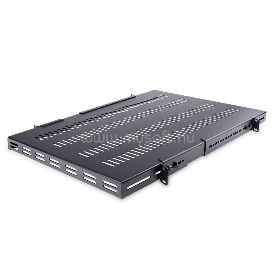 STARTECH 1U 4-Post Adjustable Vented Server Rack Mount Shelf - 330lbs(150 kg) - 19.5 to 38in Adjustable Mounting Depth Universal Tray for 19" AV/ Network Equipment Rack - 27.5in Deep