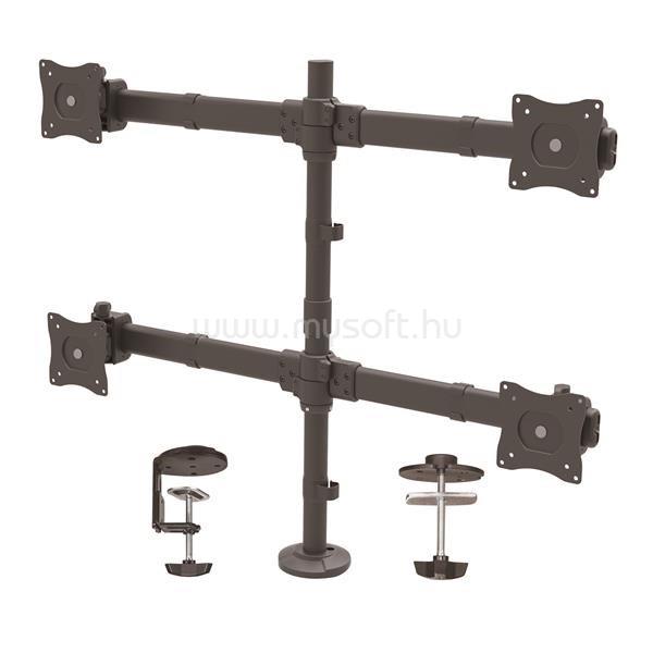STARTECH Desk Mount Quad Monitor Arm - Ergonomic VESA 4 Monitor Mount 2x2 up to 27" (17.6lb/8kg)