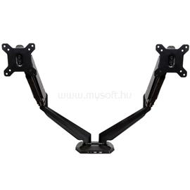 STARTECH Desk Mount Dual Monitor Arm with USB & Audio, Desk Clamp VESA Mount for up to 32" (17.6lb/8kg) Displays ARMSLIMDUO small