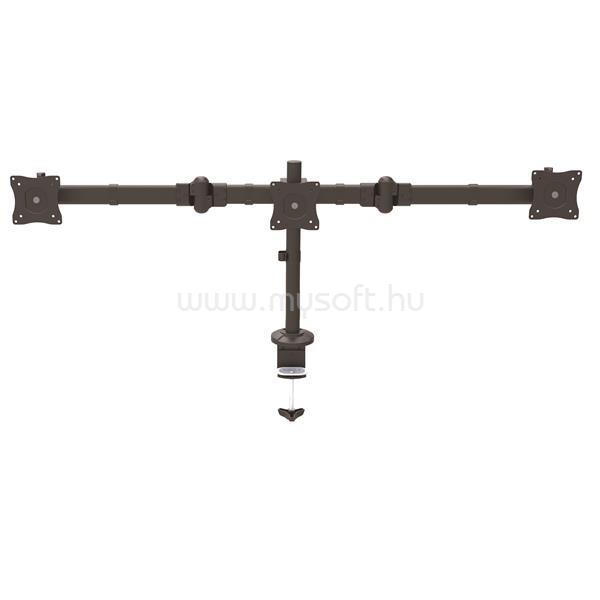 STARTECH Desk Mount Triple Monitor Arm - Ergonomic VESA 3 Monitor Mount up to 27" (17.6lb/8kg) - Articulating & Height Adjustable Pole Mount