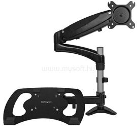 STARTECH Desk-Mount Monitor Arm with Laptop Stand - Full Motion - Articulating - For up to 27" (17.6lb/8kg) Displays ARMUNONB small