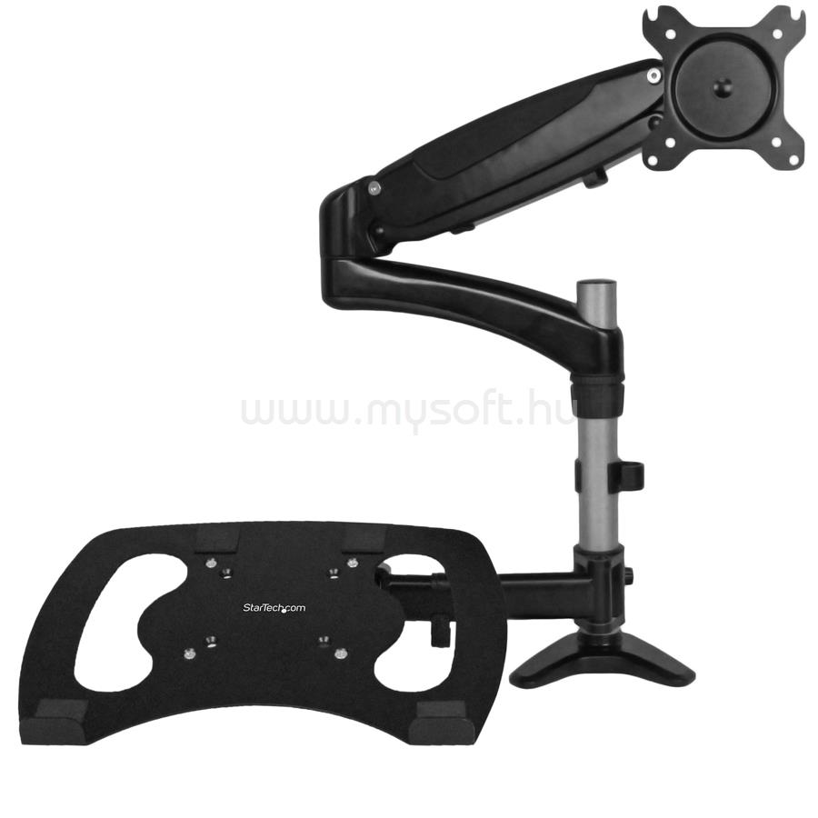 STARTECH Desk-Mount Monitor Arm with Laptop Stand - Full Motion - Articulating - For up to 27" (17.6lb/8kg) Displays