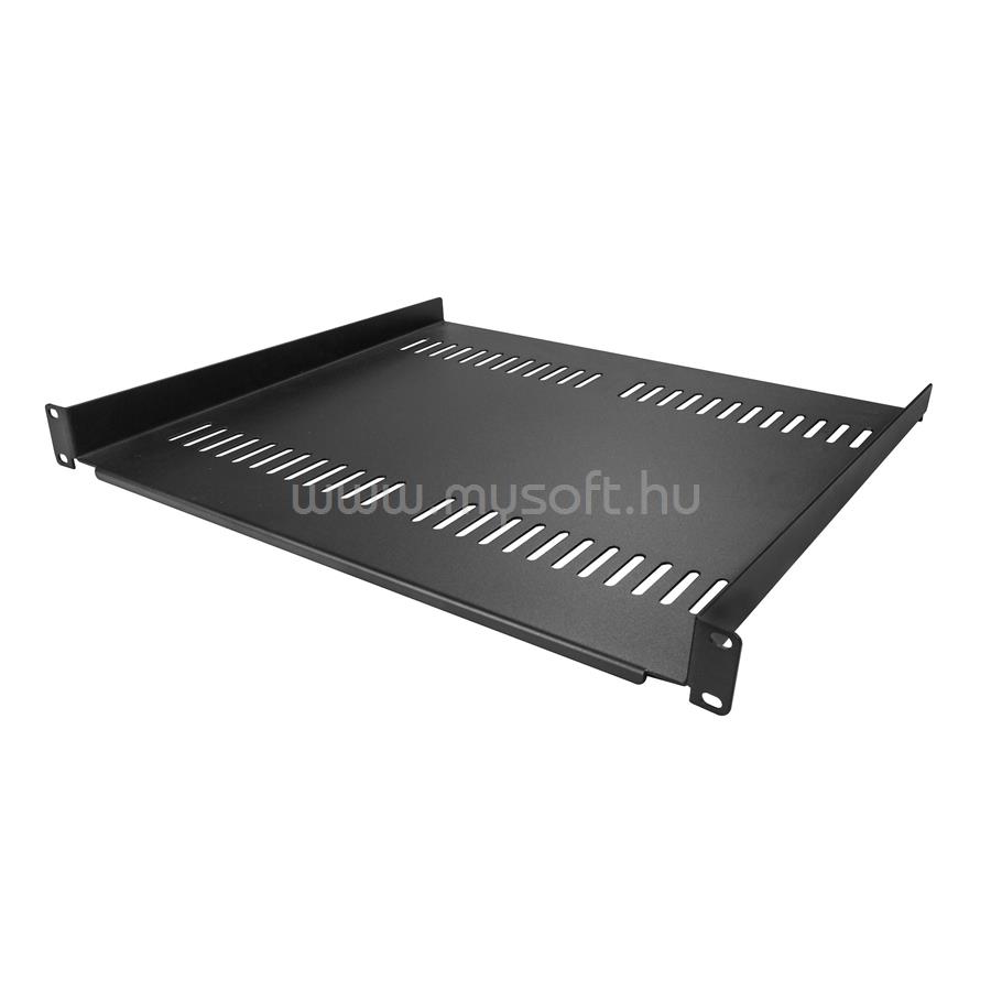 STARTECH 2-Pack 1U Server Rack Shelf, Vented Universal Rack Mount Cantilever Shelf, For 19" Rack/Cabinet, Heavy-Duty Steel, 44lb/20kg Capacity, 16" Deep Tray