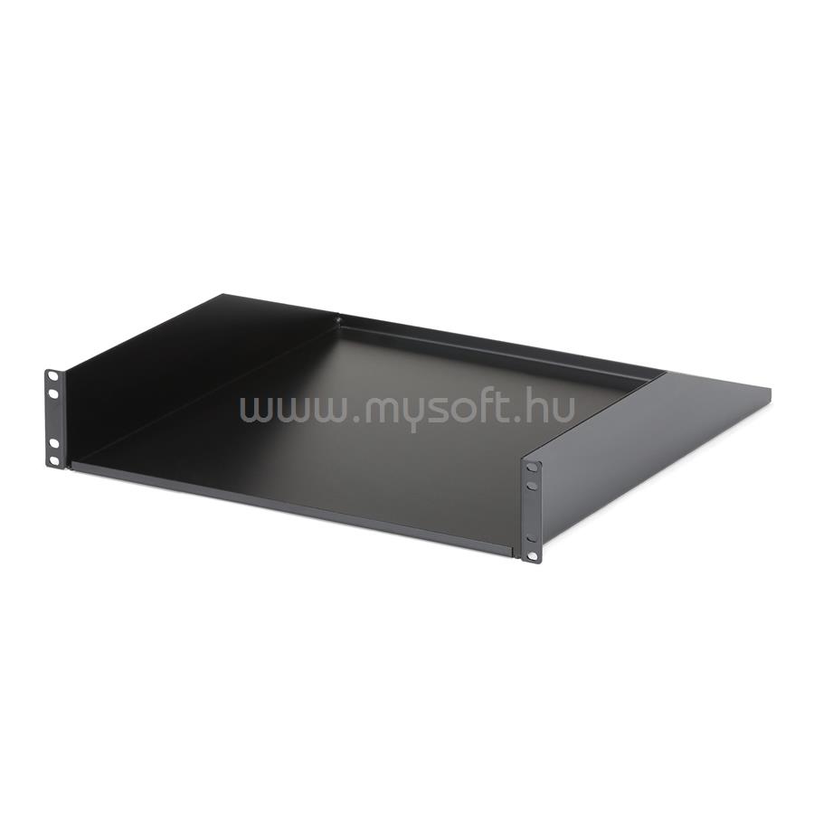 STARTECH 2U Server Rack Shelf - Universal Rack Mount Cantilever Shelf for 19" Network Equipment Rack & Cabinet - Heavy Duty Steel - Weight Capacity 125lb/56kg - 18" Deep Tray, Black