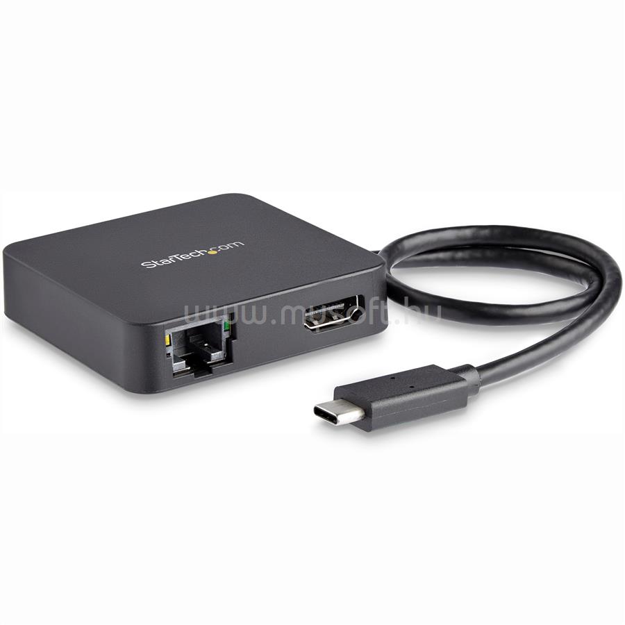 STARTECH USB C Multiport Adapter - Portable USB-C Mini Dock 4K HDMI Video - Gigabit Ethernet, USB 3.0 Hub (1x USB-A 1x USB-C) - USB Type-C Multiport Adapter - Thunderbolt 3 Compatible