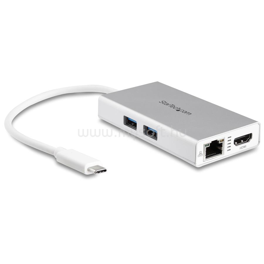 STARTECH USB-C Multiport Adapter - USB-C Travel Docking Station w/ 4K HDMI - 60W Power Delivery Pass-Through, GbE, 2pt USB-A 3.0 Hub