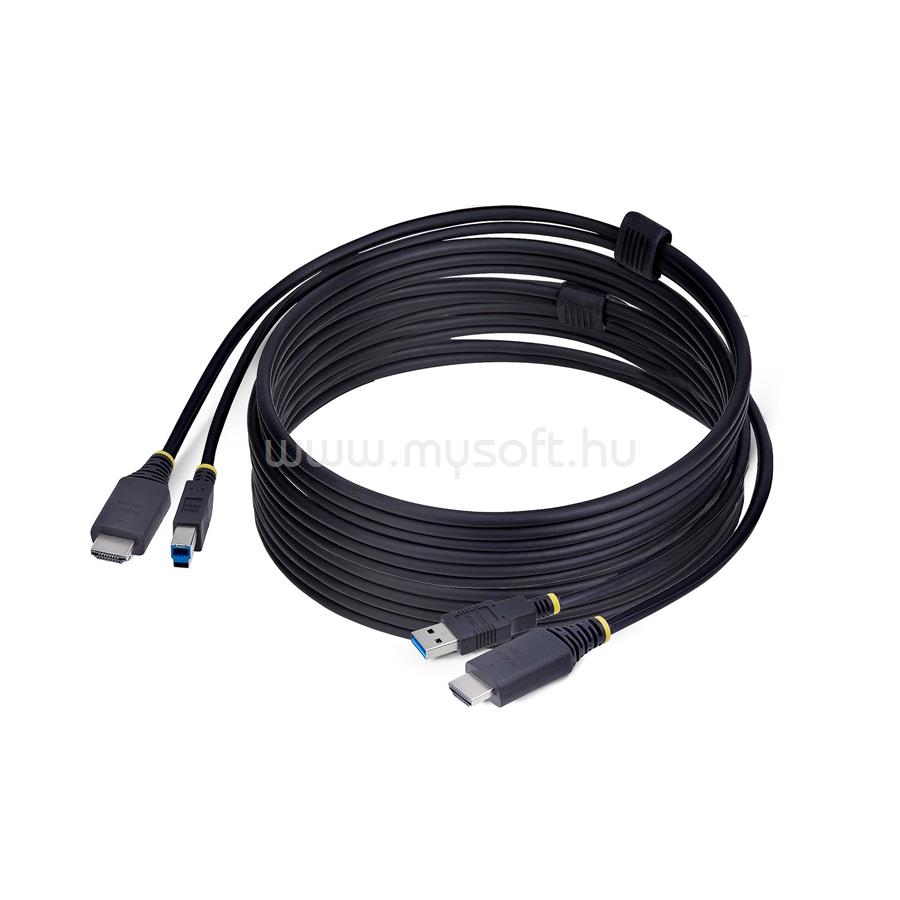 STARTECH 10ft (3m) HDMI and USB 5Gbps KVM Cable, 4K 60Hz, HDMI 2.0 and USB Combo Cable for KVM Switches