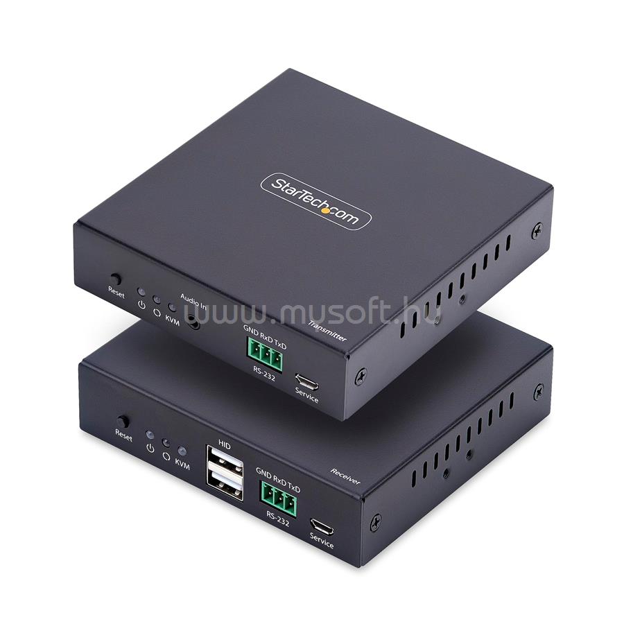 STARTECH HDMI KVM Extender Over IP Network, 4K 60Hz, Driverless, HDMI and USB Over Ethernet/CAT6, AVoIP, Transmitter and Receiver Kit, Includes Mounting Kits