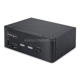 STARTECH 2-Port Dual-Monitor DisplayPort KVM Switch, 8K 60Hz / 4K 144Hz, DP 1.4, 2x USB 10Gbps Ports P2CDD143-KVM-SWITCH small