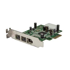 STARTECH 3 Port 2b 1a Low Profile 1394 PCI Express FireWire Card Adapter PEX1394B3LP small