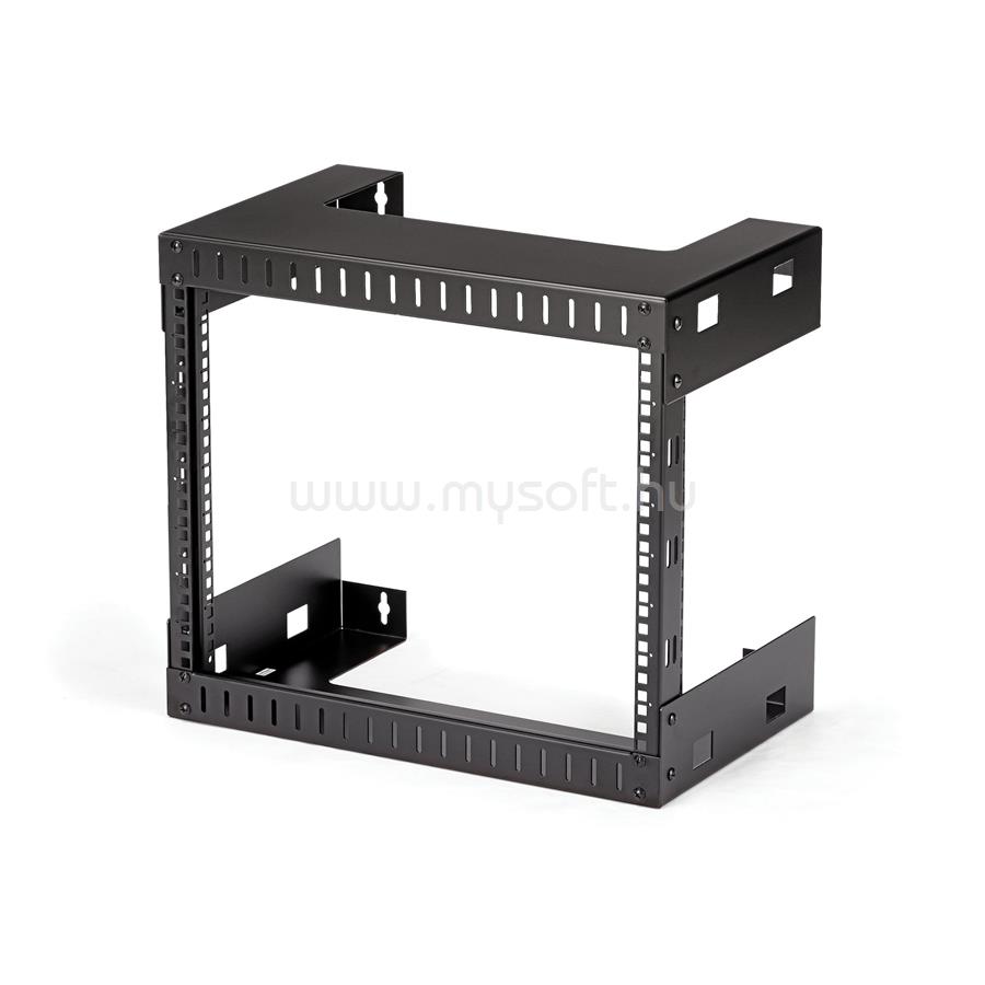 STARTECH 2-Post 8U Heavy-Duty Wall-Mount Network Rack, 19" Open Frame Server Rack, 12" Deep, Wall Mount Data Rack for IT / AV / Patch Panel / Computer Equipment