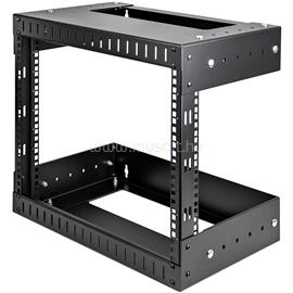 STARTECH 2-Post 8U Heavy-Duty Wall Mount Network Rack, 19" Open Frame Server Rack with Adjustable Depth, Wall Mount Data Rack for IT / AV / Patch Panel / Computer Equipment - Cage Nuts and Screws Included RK812WALLOA small