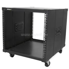 STARTECH 4-Post 9U Mobile Open Frame Server Rack, Four Post Network Rack with Wheels, 19" Rolling Rack for Home/Office Narrow Floor Spaces, Small Data Rack for Computer/AV/IT Equipment RK960CP small