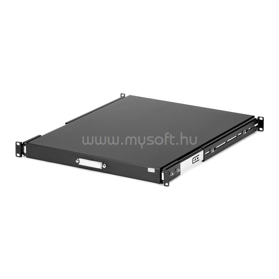 STARTECH 1U Sliding Server Rack Mount Keyboard Shelf Tray, 55lbs (25Kg), 22in (55cm) Deep Steel Pull Out Drawer for 19" AV, Network Equipment Rack