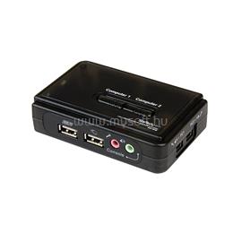 STARTECH 2 Port Black USB KVM Switch Kit with Audio and Cables SV211KUSB small