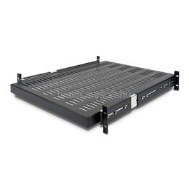 STARTECH 2U Sliding Server Rack Mount Shelf - 20 to 30in Adjustable Mounting Depth - Vented - 50lb - Heavy Duty Universal 19" Rack Shelf for Equipment Rack - 24in Deep UNISLDSHF19 small