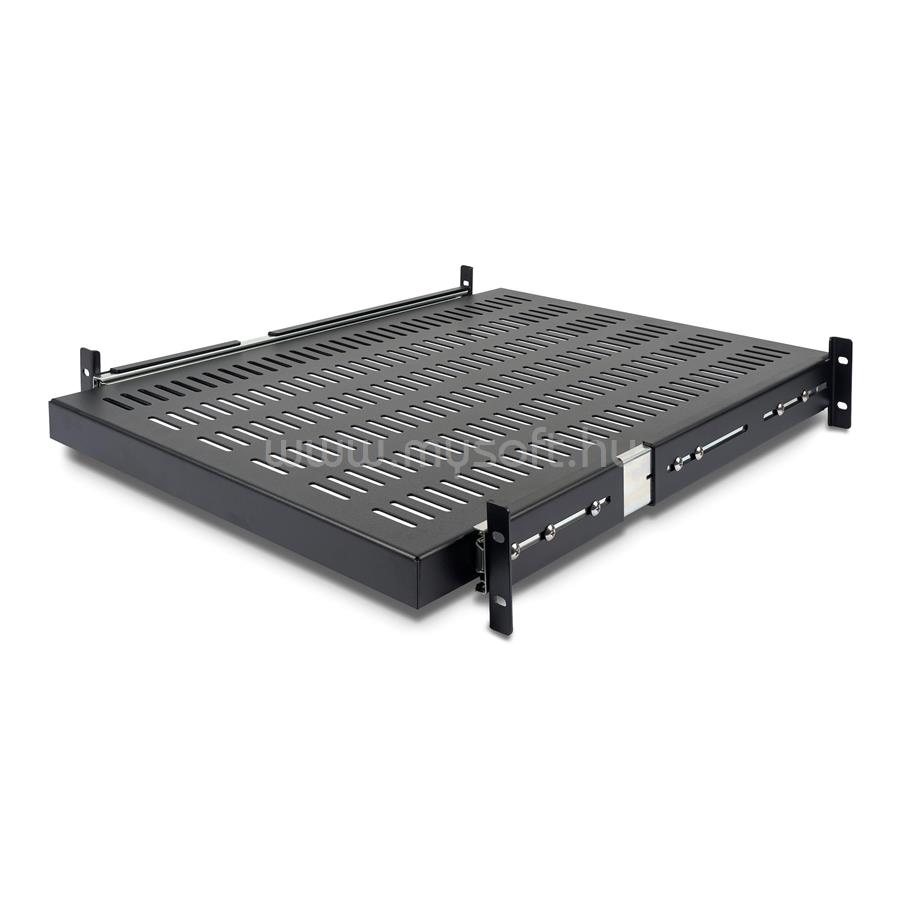 STARTECH 2U Sliding Server Rack Mount Shelf - 20 to 30in Adjustable Mounting Depth - Vented - 50lb - Heavy Duty Universal 19" Rack Shelf for Equipment Rack - 24in Deep