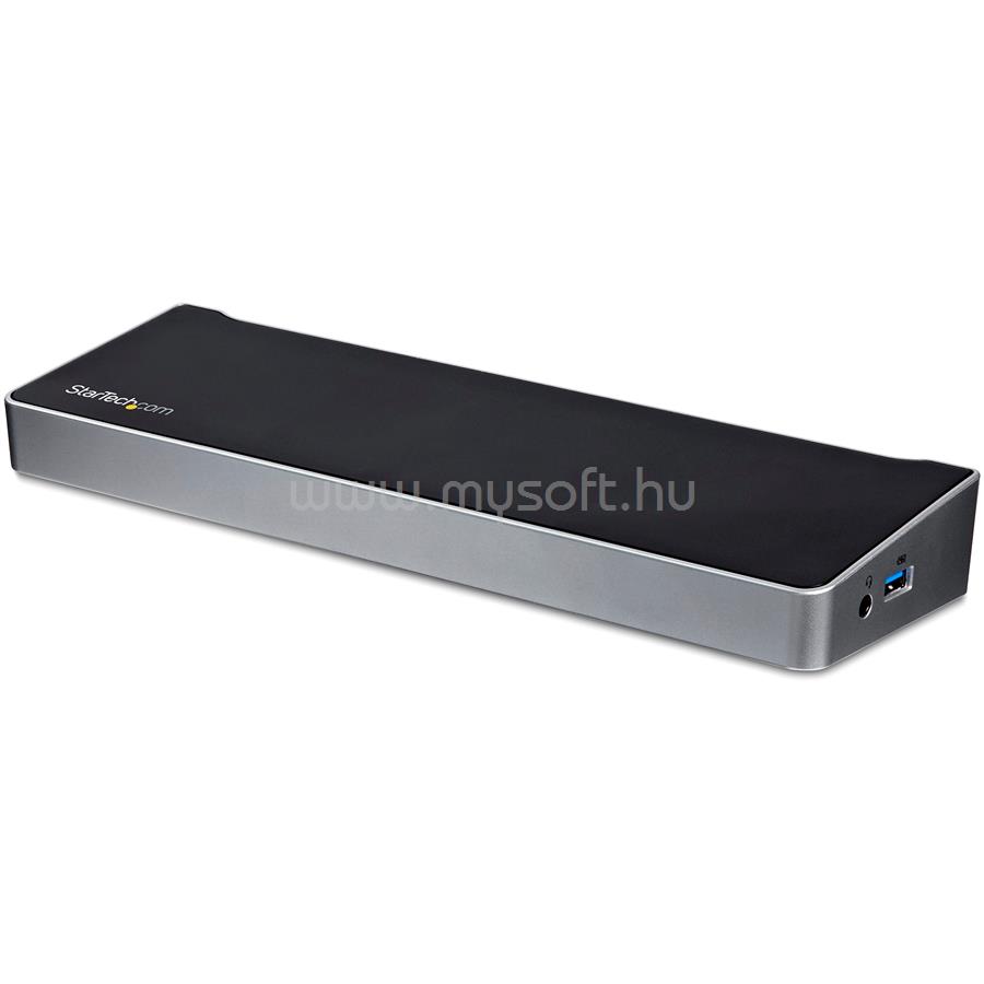STARTECH Triple Monitor USB 3.0 Docking Station with 2x 4K DisplayPort & HDMI - 5 Port USB-A Hub (1x Fast-Charge), 3.5mm Audio, GbE